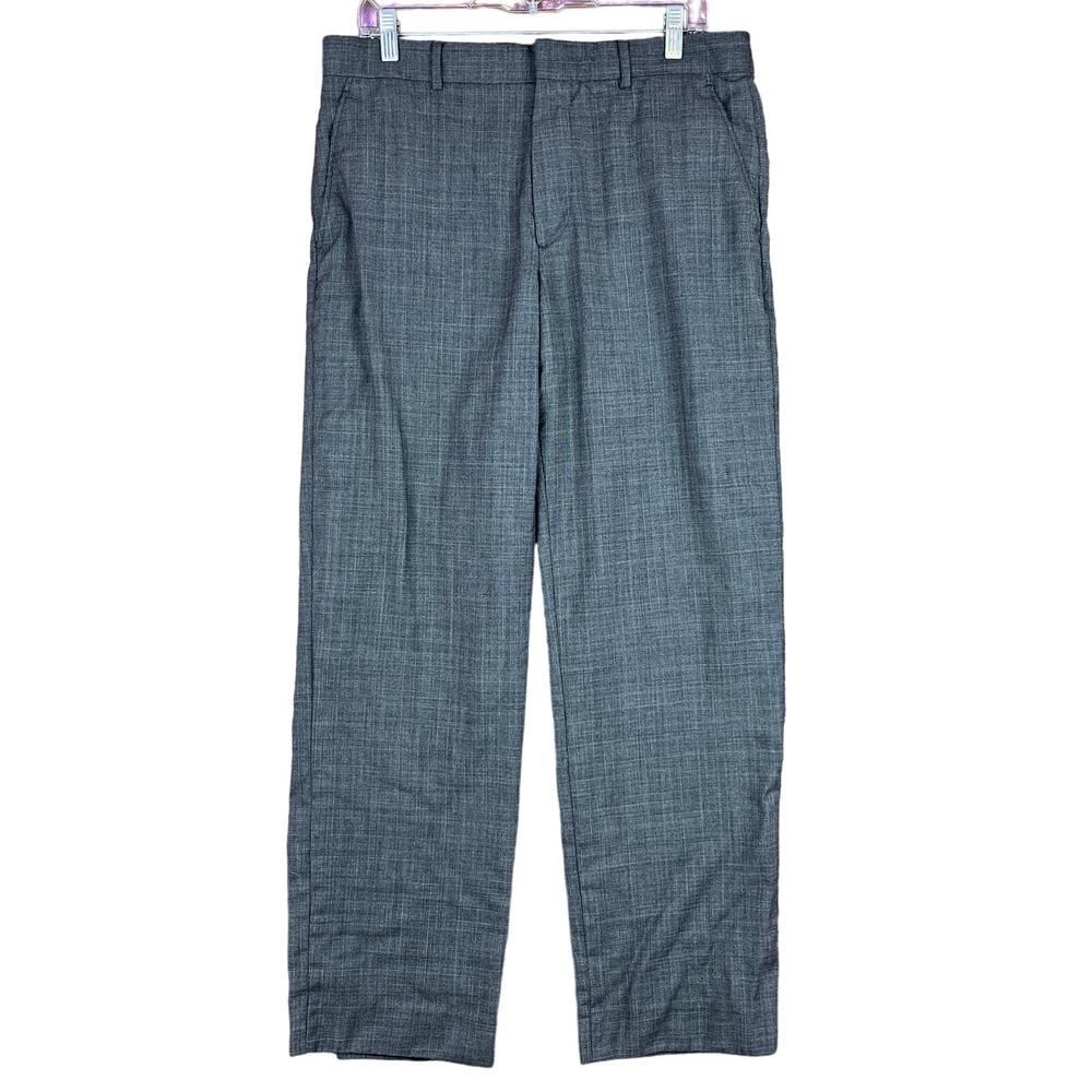 Banana Republic Mens Pants Gray Pinstripe Wool Lined Modern Professional 33x32